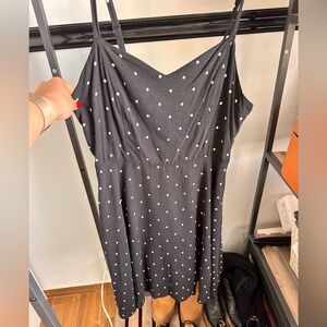 Old Navy Black and White Polka Dot Cami Dress